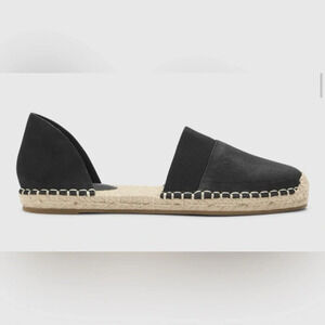Eileen Fisher Lady tumbled nubuck espadrille shoes, size 7.5